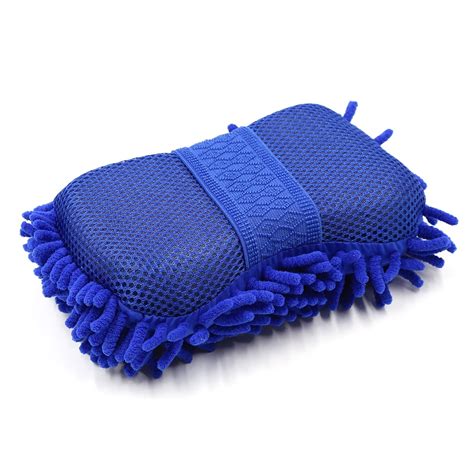 Durable Practical Microfiber Chenille Car Wash Sponge w Elastic Hand ...