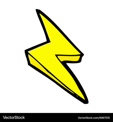 Comic cartoon lightning bolt symbol Royalty Free Vector