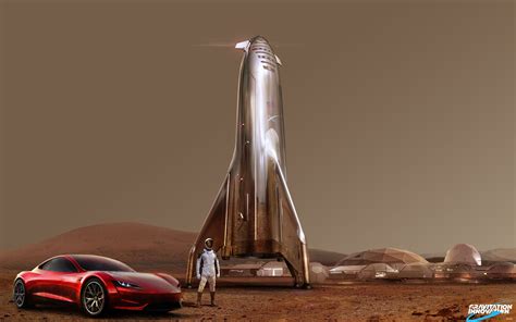 SpaceX Starship at Mars Base Alpha by Gravitation Innovation | human Mars