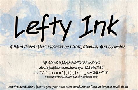 Lefty Ink Handwriting Font - Dfonts