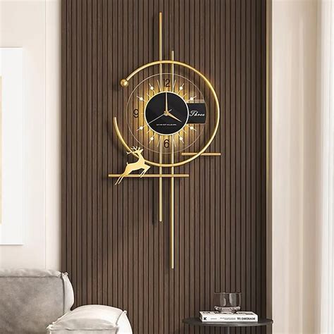 LED Wall light Clock Design Decorative Iron Metal Hanging Wall Art Clock for Home & Decor Living ...