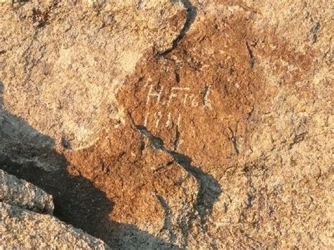 More names carved into the rock. - Picture of Independence Rock State Historic Site, Alcova ...