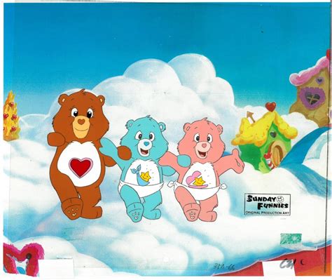 The Care Bears Original Production Cel Tenderheart Bear Baby Hugs Baby Tugs UF | eBay