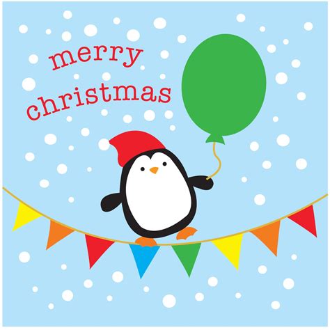 Babipur Penguin Merry Christmas Card