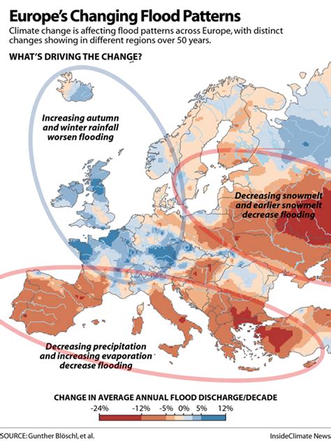 Map: Europe's Changing Flood Patterns - Inside Climate News