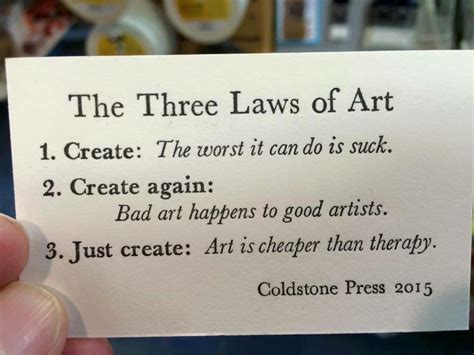 Art du Jour by Martha Lever: Three Laws of Art