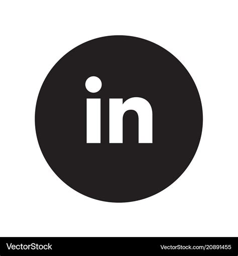 Linkedin icon Royalty Free Vector Image - VectorStock