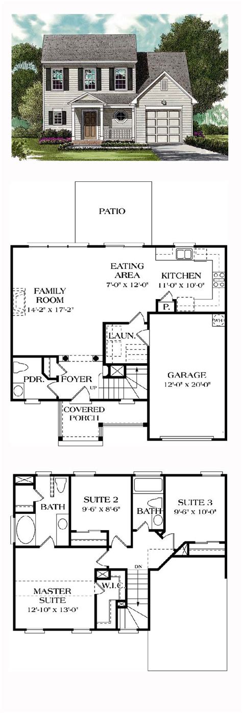 Small 2-story Colonial House Plans – Architectural Design Ideas