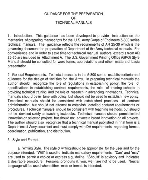 Technical Manual Template Word Web Technical Writing Manual Template Related Tags Training ...