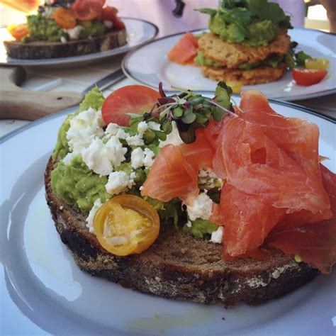 Avocado toast with lox, feta cheese and tomatos @ Bluestone Lane ...