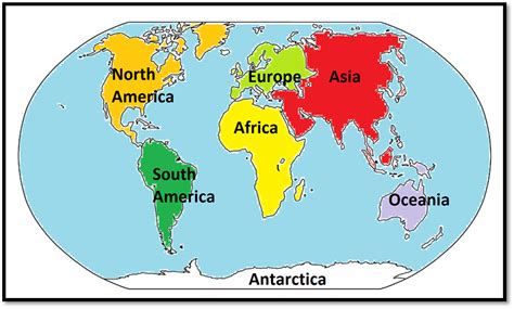 Real Size Of Continents Map