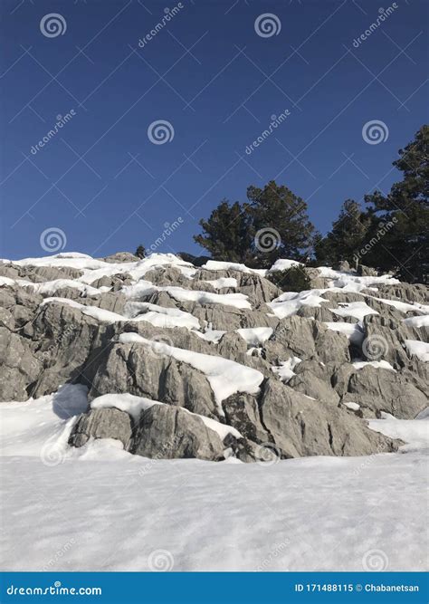 Taurus Mountains, Toros Mountains, 2020. Snow and Perfect Weather Day in Mountains Stock Image ...