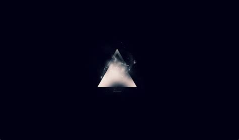 Triangle, smoke, blue background, minimalism, HD wallpaper ...