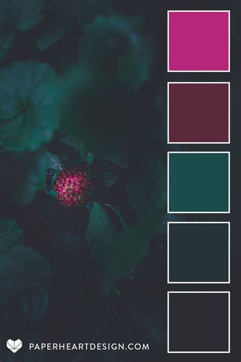 Deep Green and Magenta Color Palette | Dark color palette, Winter color ...