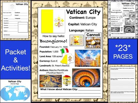 VATICAN CITY History & Geography, Travel The World Worksheet | Teaching Resources