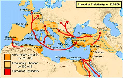 Spread of Christianity | Christianity, Roman empire map, Map