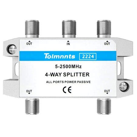 Coaxial Cable Splitter 5-2500MHz,Tolmnnts Coax Splitter Work with CATV, Satellite TV,Antenna ...