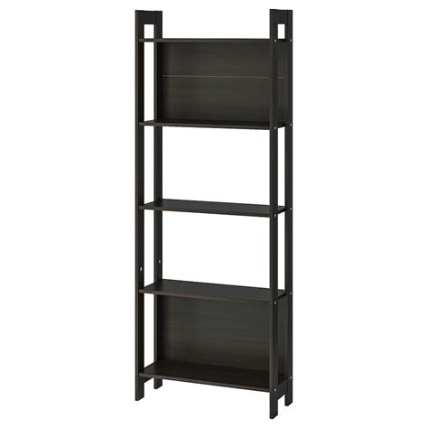 LAIVA Bookcase, black-brown, 24 3/8x65" - IKEA