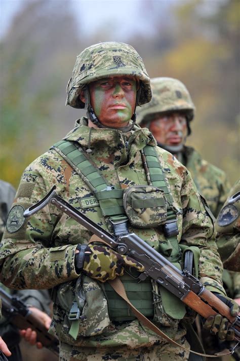 A Croatian soldier member of the Armoured Mechanized Guard Brigade ...