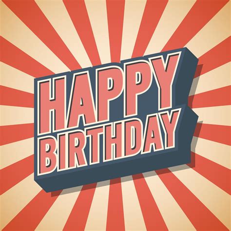 Happy Birthday Vintage Retro Speech Bubble Background Vector illustration 2410623 Vector Art at ...