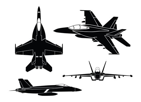 F-18 Super Hornet 4 Images SVG Dxf Png AI File Clip Art Graphic ...