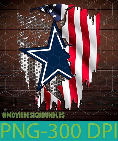 AMERICAN DALLAS COWBOYS FLAG PNG CLIPART ILLUSTRATION - Movie Design Bundles