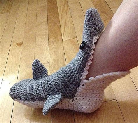Rick really needs these. Sharknado!!! Crochet Shoes Pattern, Slippers Pattern, Shoe Pattern ...