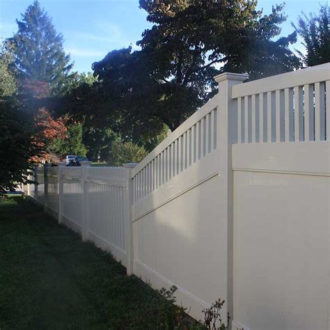 Classical Style Vinyl Semi Privacy Garden Fence, Outdoor Plastic Privacy Fence, PVC Semi Privacy ...