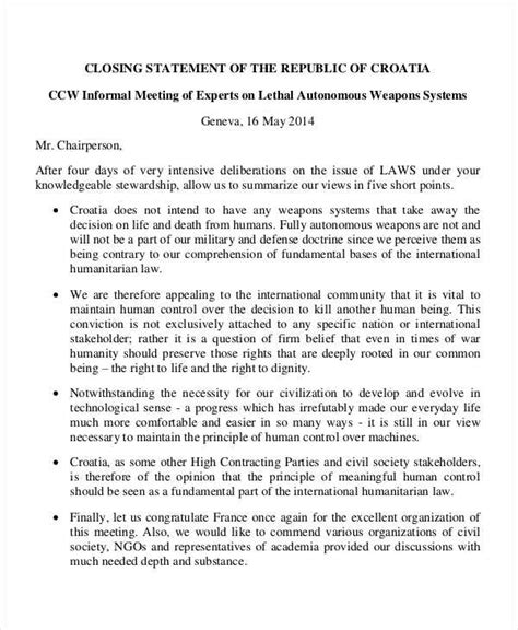 Closing Argument Template