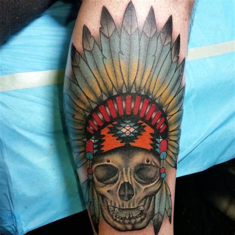 30+ Amazing Indian Skull Headdress Tattoo Ideas – Tattoo Icon