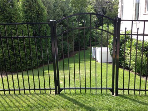 Elegant black #aluminum fence and gate installed by #BergenFence. Call ...