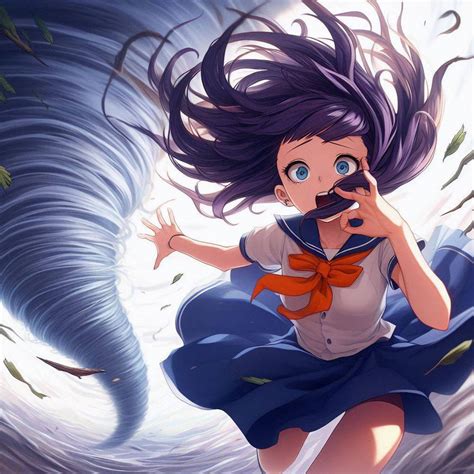 Girl trying to escape tornado windy school dress by Fumikagee on DeviantArt