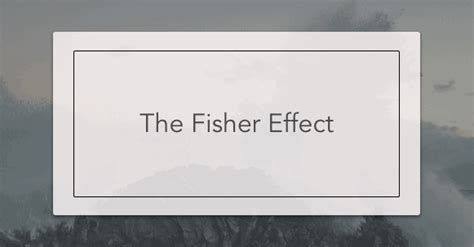 The Fisher Effect - Intelligent Economist