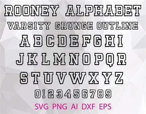 Varsity Font SVG College Font Svg Varsity Alphabet Svg Svg Cut Files ...