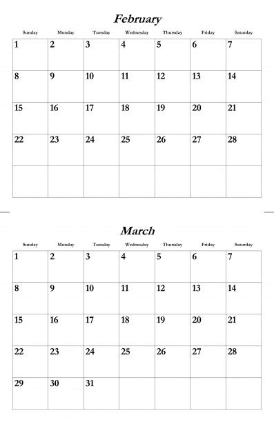 Feb Mar 2015 Calendar Template Free Stock Photo - Public Domain Pictures