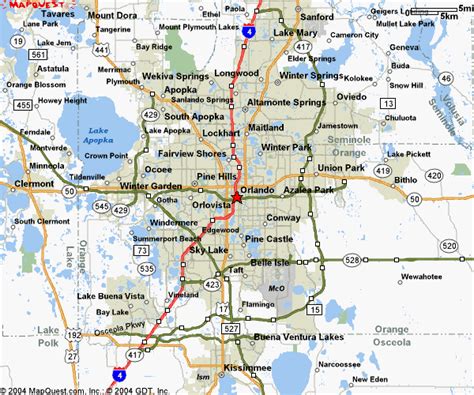 Map of Orlando Florida - TravelsMaps.Com