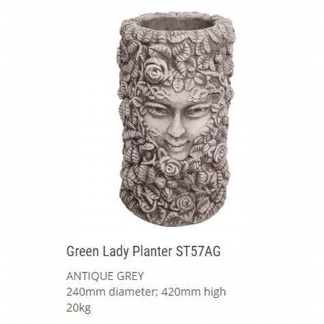 Green Lady Planter Antique Grey | Monkton Elm Garden Centre | Taunton