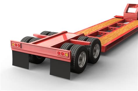 Lowboy Trailer free 3D Model OBJ 3DS FBX | CGTrader.com