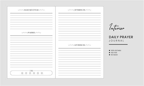 Daily prayer journal interior template design 7801115 Vector Art at ...