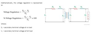 What is meant by voltage regulation in a transformer?