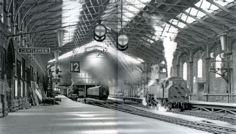 Brunel's Bristol Temple Meads trainshed in the 1960s. Currently partly used as a car park and ...