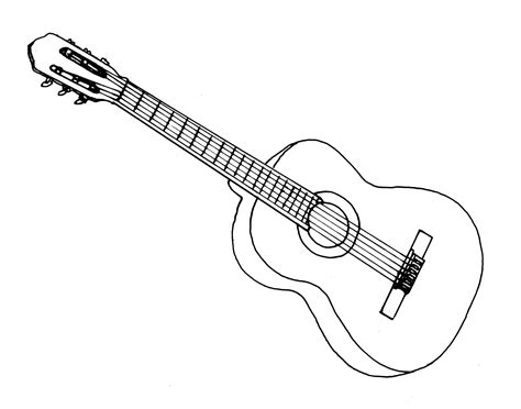 Acoustic Guitar Drawing Template – Acoustic Guitar Drawing Template