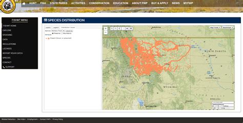 Montana Fish Species Distribution Map - Montana Hunting and Fishing Information