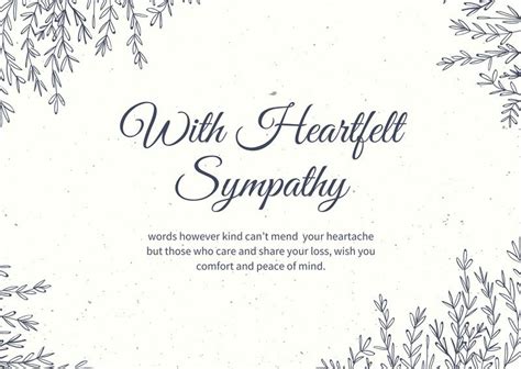 Free And Printable Custom Sympathy Card Templates | Canva regarding Sympathy Card Template ...