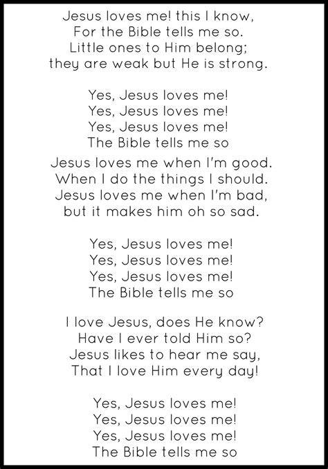 jesus-loves-me-lyrics | Kristi Ann's Haven