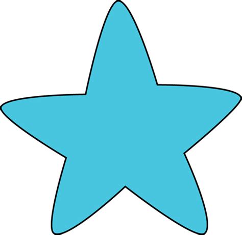 Blue Rounded Star Clip Art - Blue Rounded Star Image