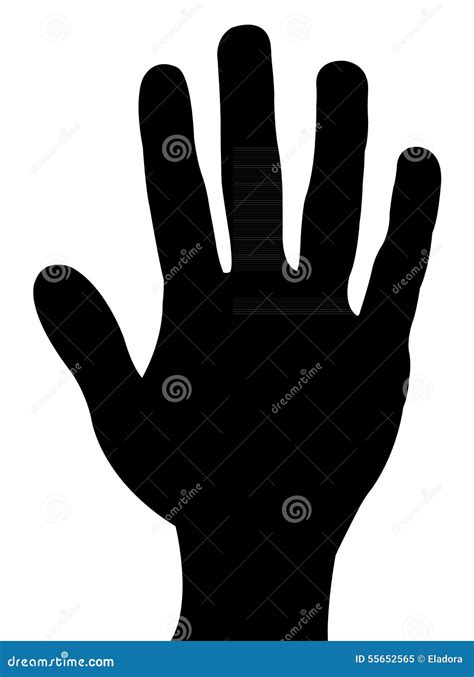 Hand Palm Silhouette, Vector Stock Vector - Illustration of body, vector: 55652565