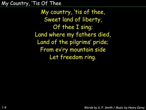 PPT - My Country, ‘Tis Of Thee PowerPoint Presentation, free download - ID:3769598