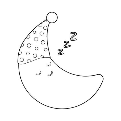 Sleeping Moon Clipart Black And White Sun