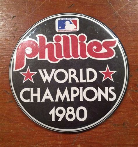 PHILADELPHIA PHILLIES 1980 WORLD SERIES CHAMPIONS OVERSIZED PIN | eBay | Philadelphia phillies ...